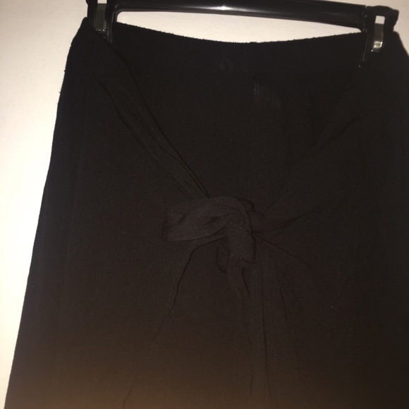 Black crinkled split leg pants - Picture 6 of 7